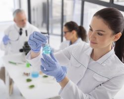 Medium Shot Scientist With Chemical Substance